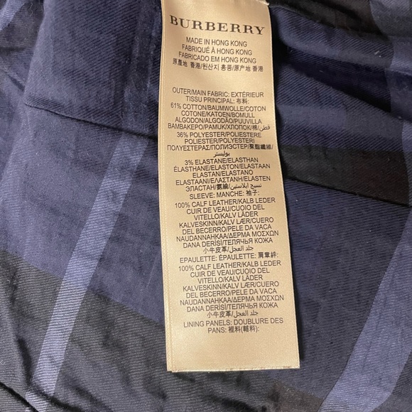 Burberry leather and wool jacket - Picture 9 of 9